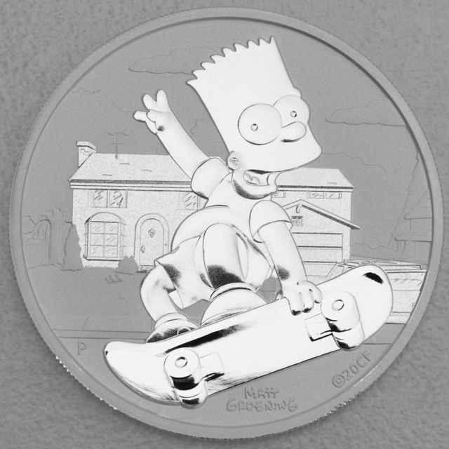 Silbermünze 1oz The Simpsons 2020 - Bart Simpson