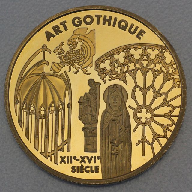 Goldmünze 655,957 Francs Frankreich 1999 - Art Gothique