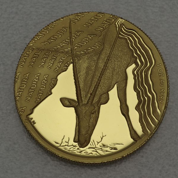 Goldmünze Südafrika Natura Serie Monarchs of Africa 2001 1oz Gembsbok