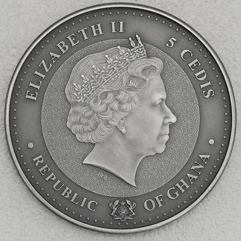 Silbermünze 1oz Ghana - Africa Silver Ounce Wertseite