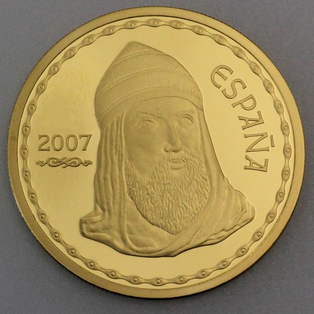 Goldmünze 200 Euro Spanien 2007 Heldenepos El Cid
