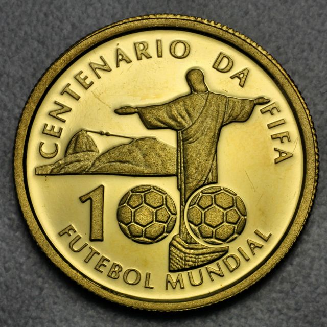 20 Reals Fussball Goldmünze Brasilien 2004