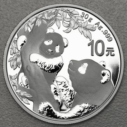 30g Silbermünze Panda, 2021
