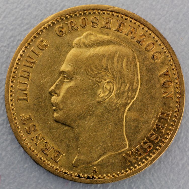10 Reichsmark Goldmünze Ernst Ludwig - Hessen