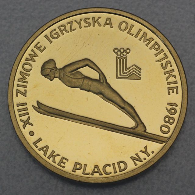 Goldmünze 2000 Zloty Polen 1980 Olympiade
