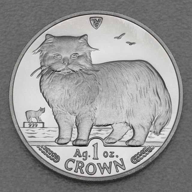 Silbermünze 1oz Isle of Man Cats 1989 - Persian Cat