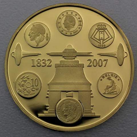 100 Euro Goldmünze Belgien 2007 Münzprägung