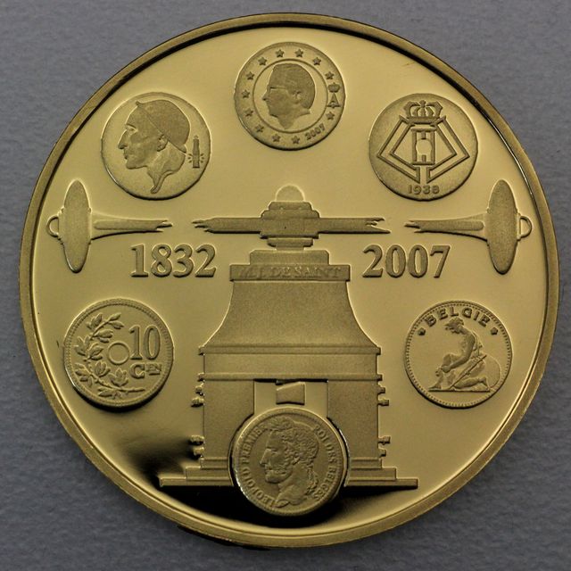 100 Euro Goldmünze Belgien 2007
