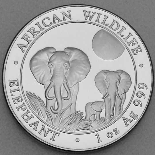 Somalia Elefant Silbermünze 2014