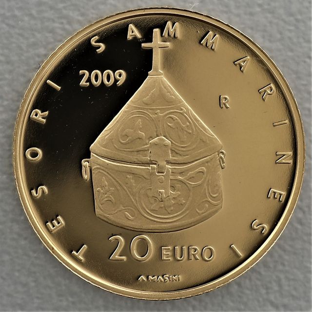20 Euro Goldmünze San Marino 2009 Hostienkelch