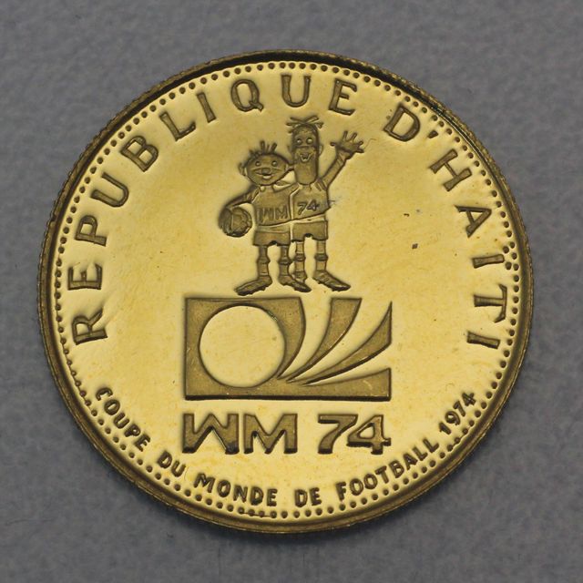 200 Gourdes Goldmünze Haiti 1973