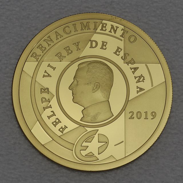 Goldmünze 200 Euro Spanien 2019 Renaissance