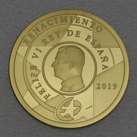 Goldmünze 200 Euro Spanien 2019 Renaissance 