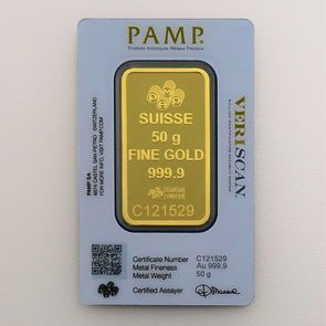 50g PAMP Goldbarren
