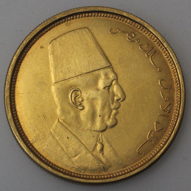 500 Piaster Goldmünze Ägypten 1922 aus 875er Gold
