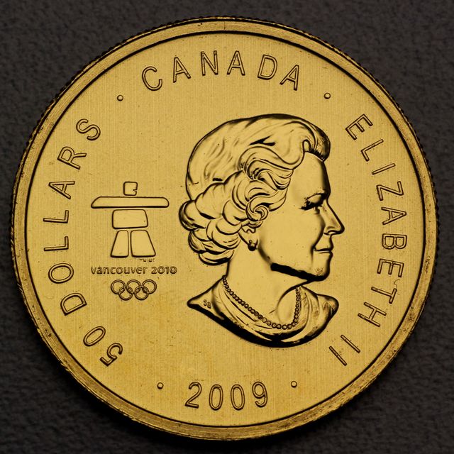 Maple Leaf Goldmünze Olympiade Vancouver Sonderprägung 2009
