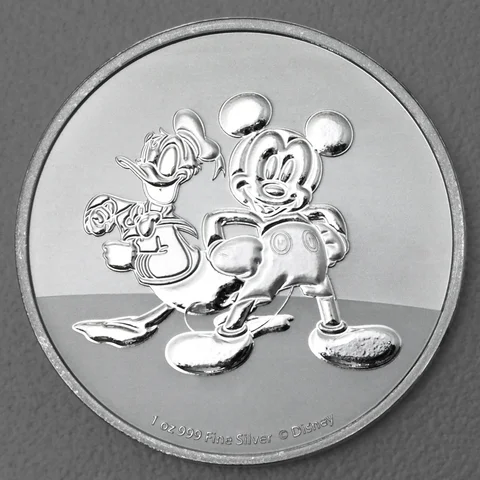 Silbermünze 1oz Niue Mickey & Donald 2023