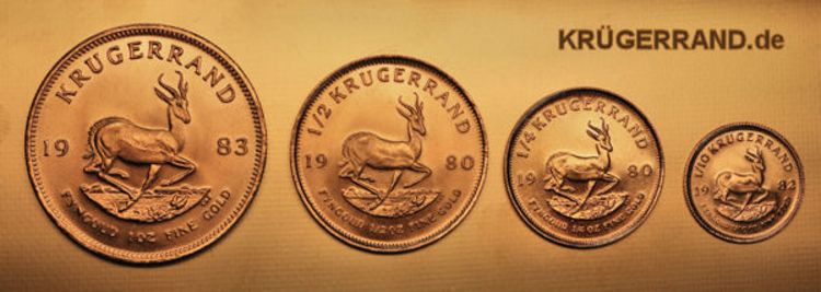 Krügerrand Gold 1oz, 1/2oz, 1/4oz, 1/10oz