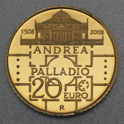 20 Euro Goldmünze Italien 2008 Andrea Palladio