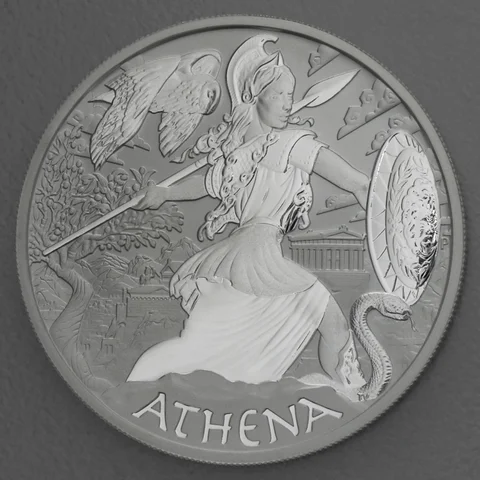 Silbermünze 1oz Tuvalu Gods of Olympus - 2022 Athena