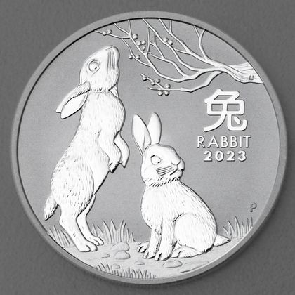 Lunar III, 1oz Silbermünze, Hase, 2023