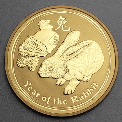 Lunar II, 1oz Goldmünze, Hase, 2011
