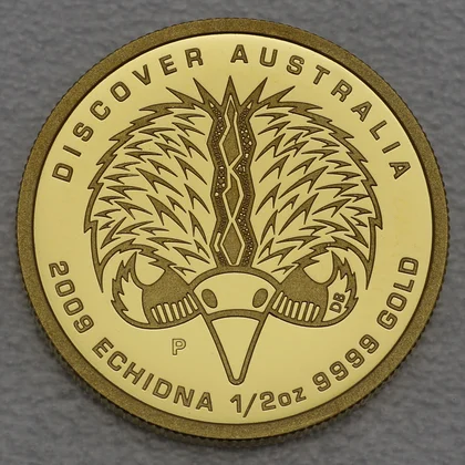 Goldmünze 1/2oz Discover Australia - Dreaming Serie - 2009 Echidna