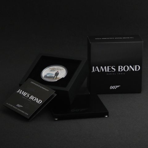 Silbermünze 1oz Daniel Craig - James Bond 2024 koloriert