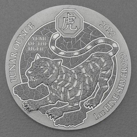 Silbermünze 1oz Lunar Ounce 2022 - Tiger / Year of the Tiger