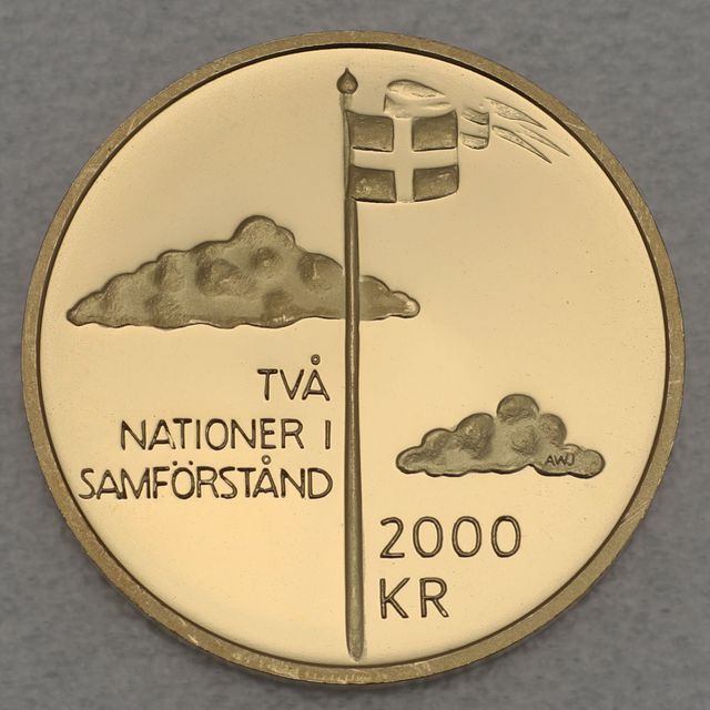 2000 Kronor 2005 Schweden - Unionsupplösningen (Hundertjahrfeier der Beendigung der Union zwischen Norwegen und Schweden)