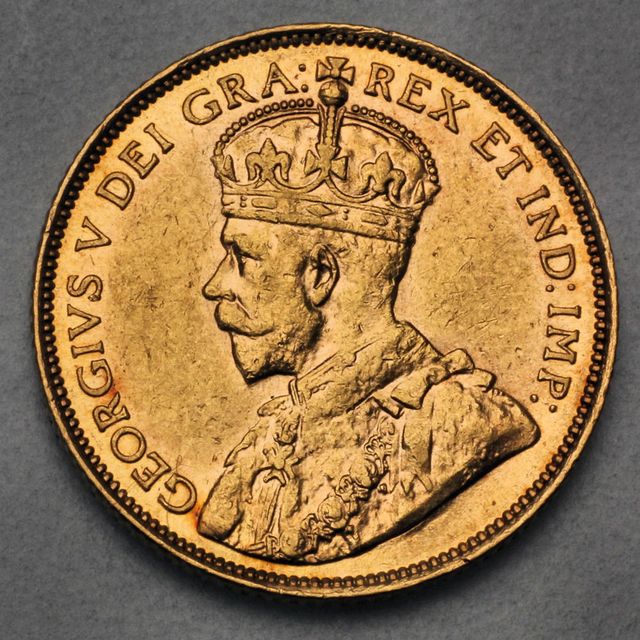 5 Dollar Goldmünzen Kanada 1912, 1913, 1914