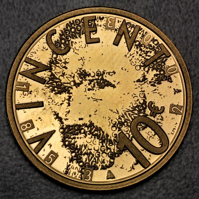 10 Gold Euro Niederlande 2003 zum Geburtstag des Malers Vincent van Gogh