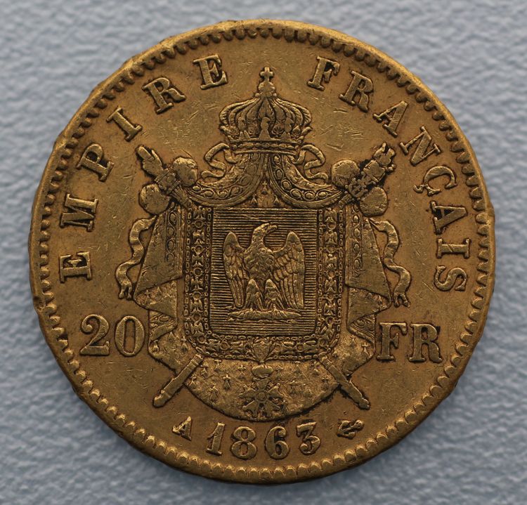 Napoleon III mit Kranz 20F Napoleon III mit Kranz 20F