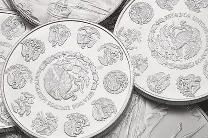 Silbermünze Libertad mit Milchflecken 