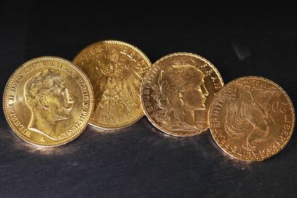 Deutsche Mark Goldmünzen und Marianne Coq Goldmünze 