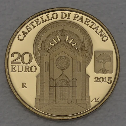 20 Euro Goldmünze San Marino 2015 Castello di Faetano