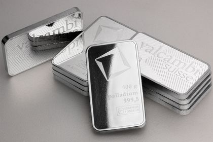 100 Gramm Valcambi Palladiumbarren