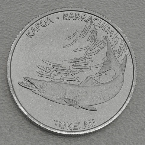 Silbermünze 1oz Territory of Tokelau 2017 - Kapua / Baraccuda (Barrakuda)