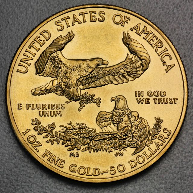 American Eagle Goldmünze 1oz bis 2021