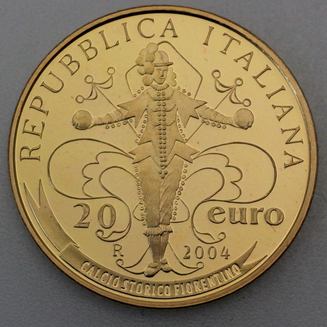 20 Euro Goldmünze Italien 2004 Fussball WM