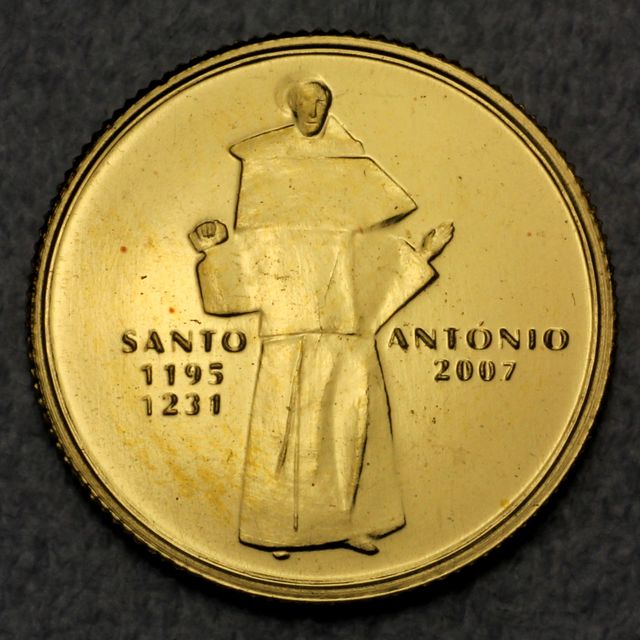 0,25 Euro Goldmünze Portugal 2007