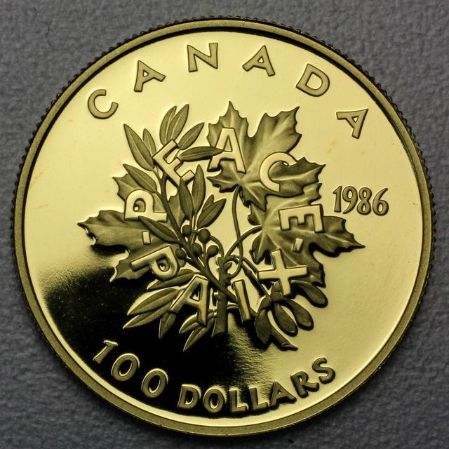 100 Dollar Goldmünze Kanada 1986 aus 22K Gold