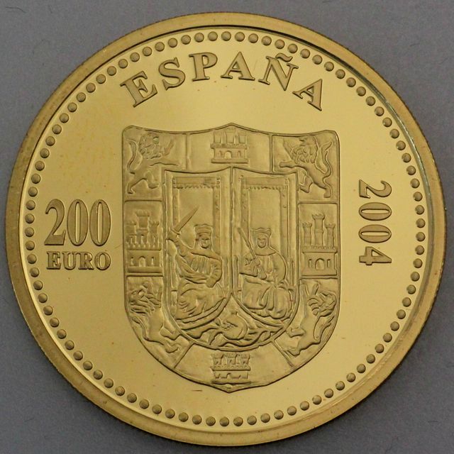 200 Euro Goldmünze Spanien 2004 - 500. Todestag Isabella I