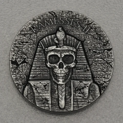 Silbermünze 2oz Tschad Ägyptische Relikte 2017 - Ramses II. after Life