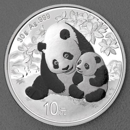 30g Silbermünze Panda, 2024
