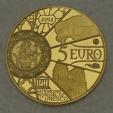 Goldmünze 5 Euro Frankreich 2013 - Notre Dame
