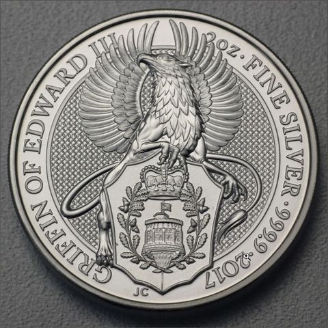 Silbermünze 2oz Queen's Beasts 2017 - Griffin of Edward III.