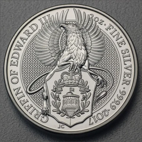 Silbermünze 2oz Queen's Beasts 2017 - Griffin of Edward III.