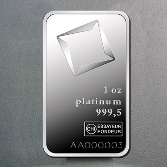 1oz Platinbarren