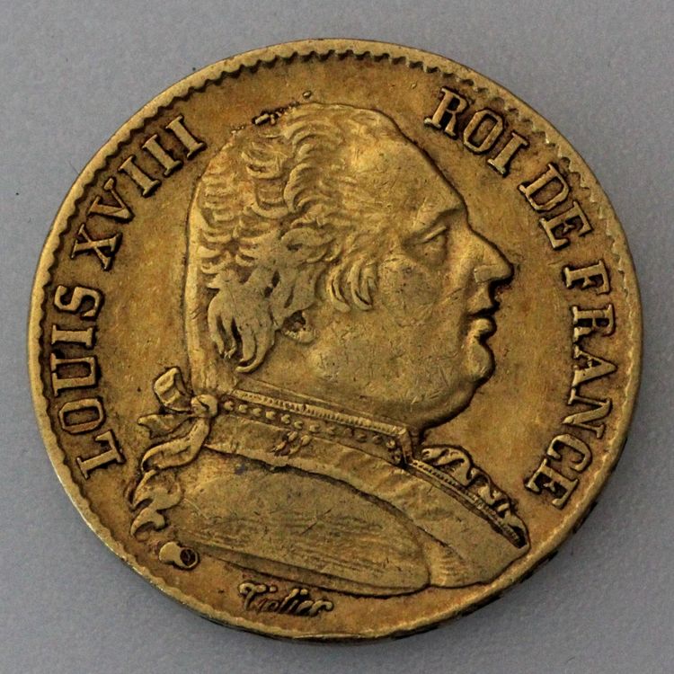 20 Francs Goldmünze Louis XVIII